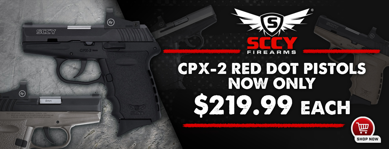 SCCY Red Dot Pistols $219.99